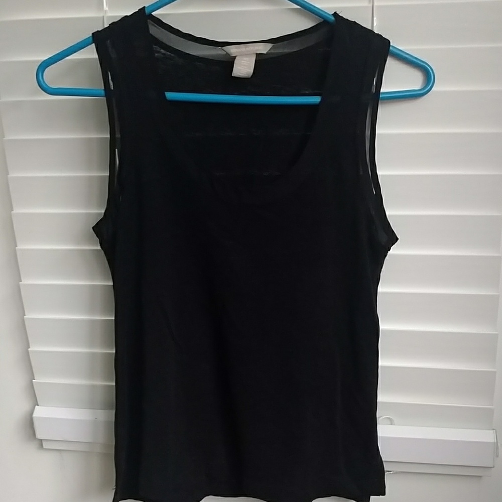 Banana Republic scoop neck linen tank